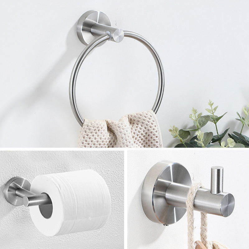 Stainless Steel Bathroom Set 3-piece Modern Style Simple Bathroom Hardware Set