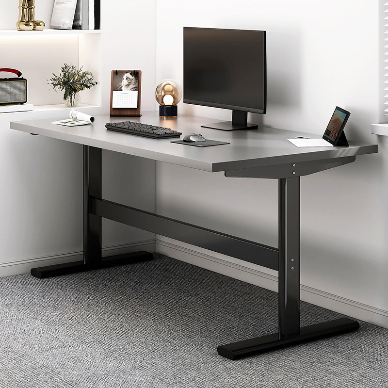 Modern Wood Office Desk Cable Management Rectangular Computer Desk