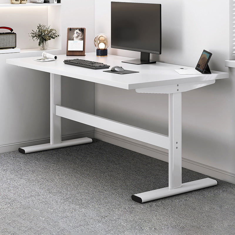 Modern Wood Office Desk Cable Management Rectangular Computer Desk