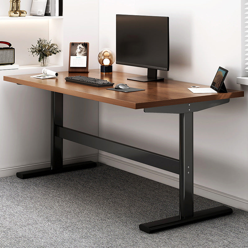 Modern Wood Office Desk Cable Management Rectangular Computer Desk