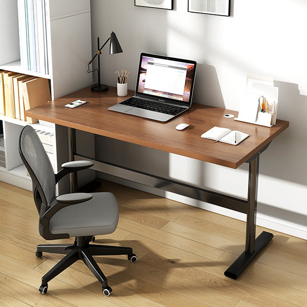 Modern Wood Office Desk Cable Management Rectangular Computer Desk