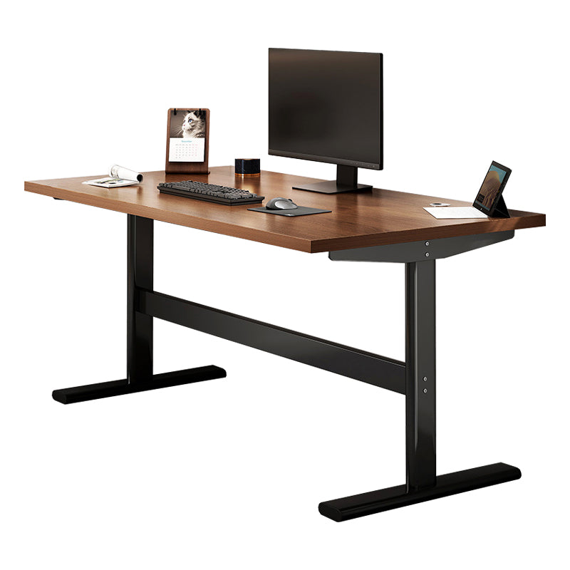 Modern Wood Office Desk Cable Management Rectangular Computer Desk