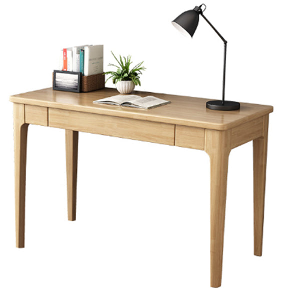 Contemporary 21.65" W Office Desk Solid Wood Writing Desk with Drawers