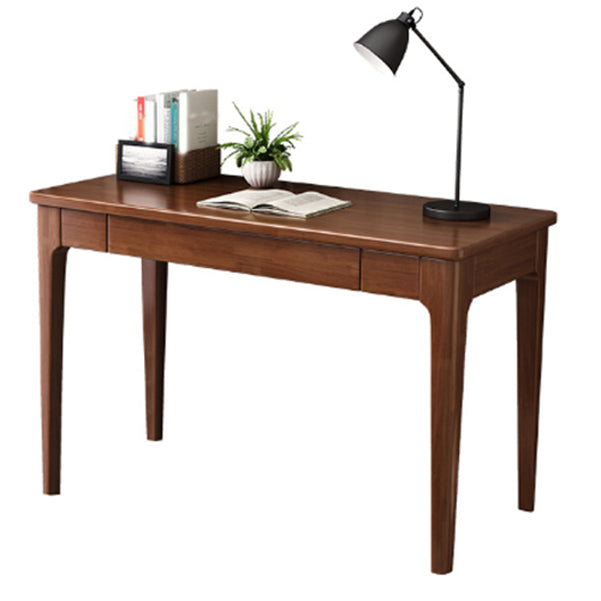 Contemporary 21.65" W Office Desk Solid Wood Writing Desk with Drawers