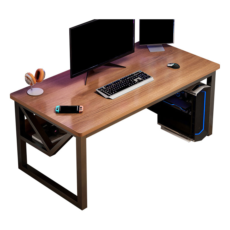 Modern Wood Computer Desk Cable Management Rectangular Office Desk