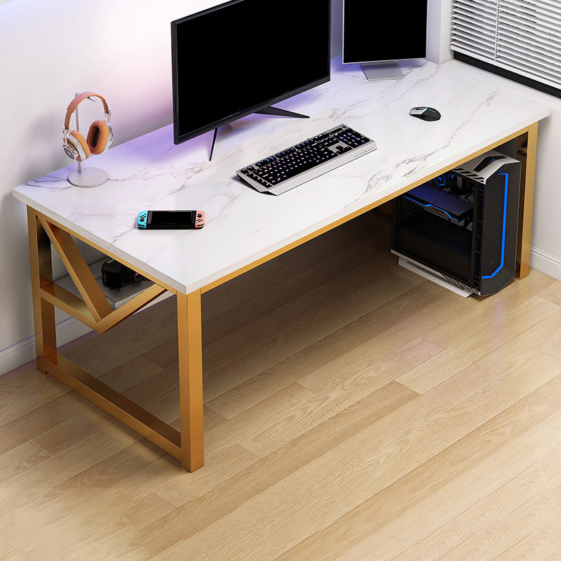 Modern Wood Computer Desk Cable Management Rectangular Office Desk