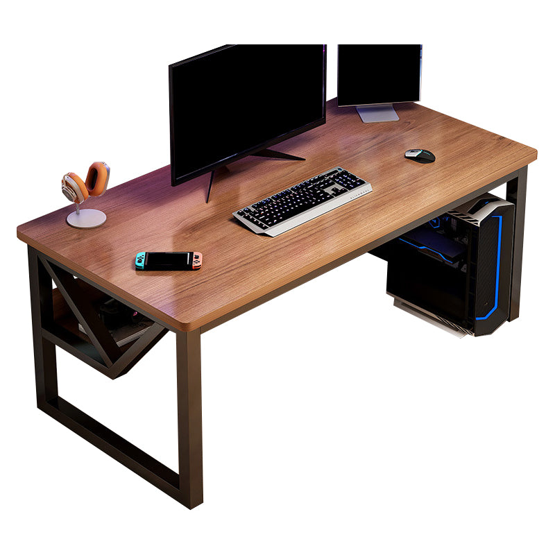 Modern Wood Computer Desk Cable Management Rectangular Office Desk