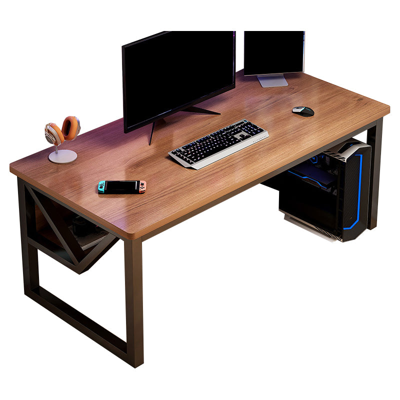 Modern Wood Computer Desk Cable Management Rectangular Office Desk