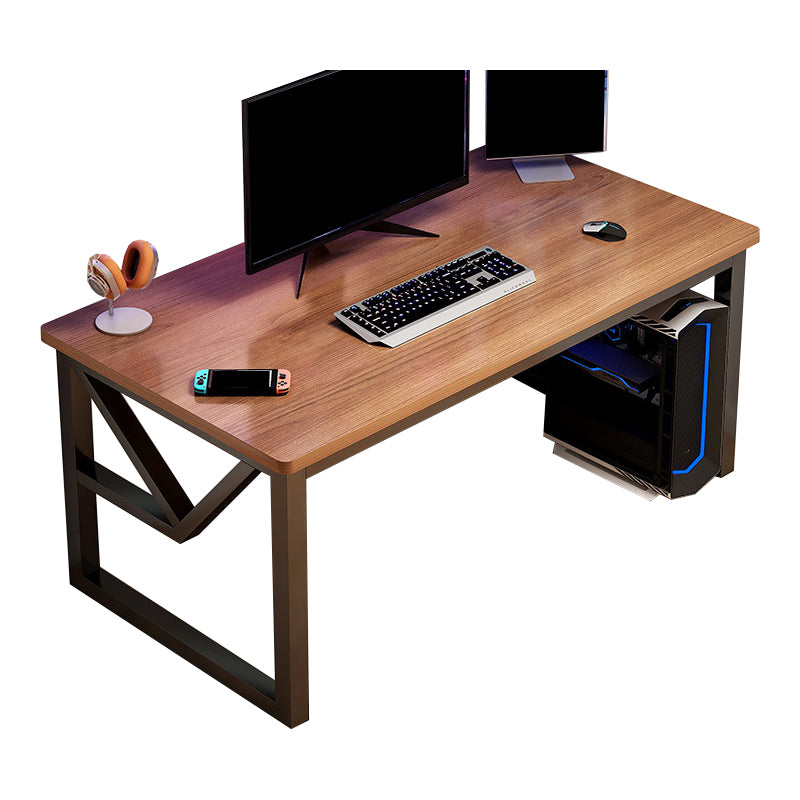 Modern Wood Computer Desk Cable Management Rectangular Office Desk