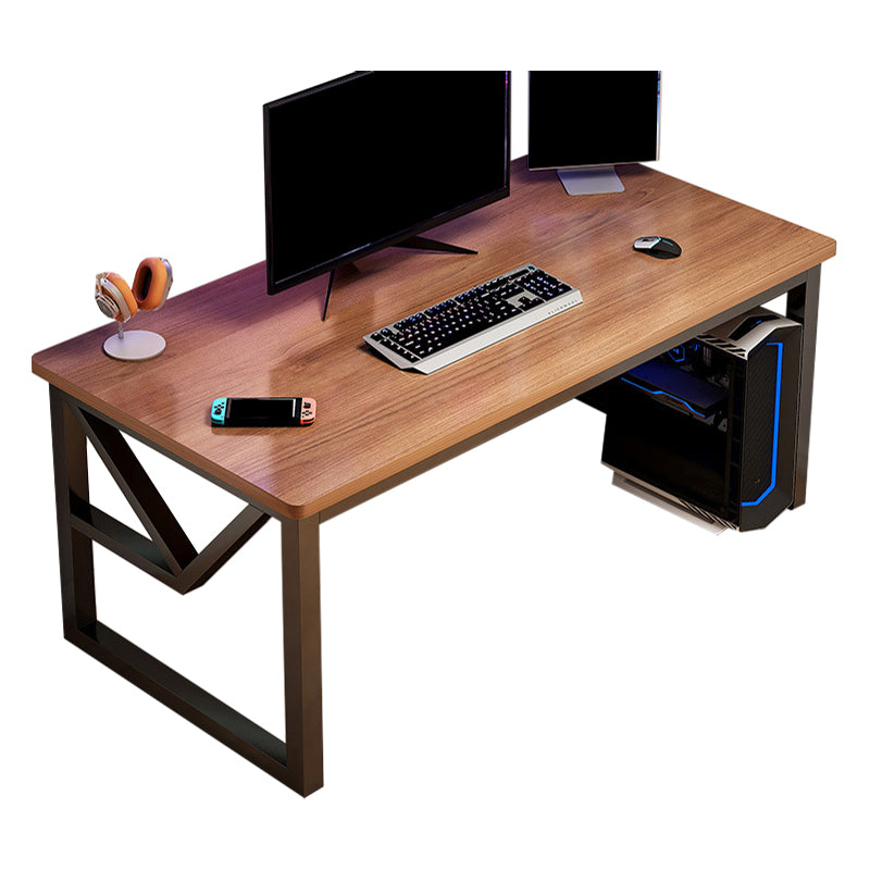 Modern Wood Computer Desk Cable Management Rectangular Office Desk