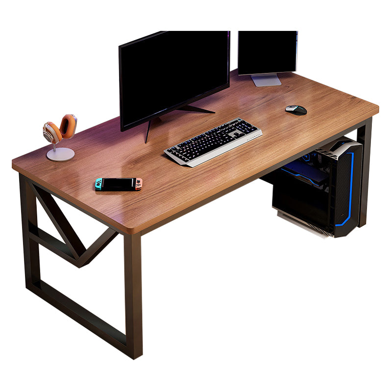 Modern Wood Computer Desk Cable Management Rectangular Office Desk