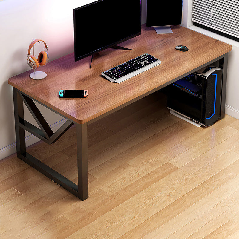 Modern Wood Computer Desk Cable Management Rectangular Office Desk