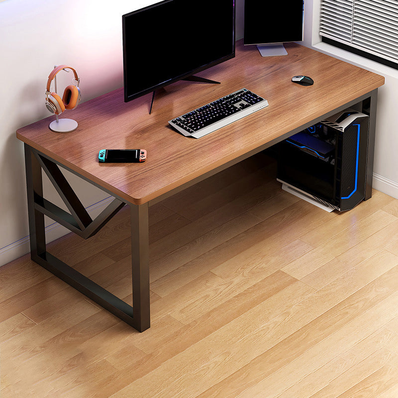 Modern Wood Computer Desk Cable Management Rectangular Office Desk