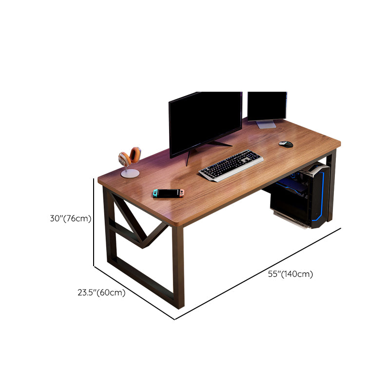 Modern Wood Computer Desk Cable Management Rectangular Office Desk