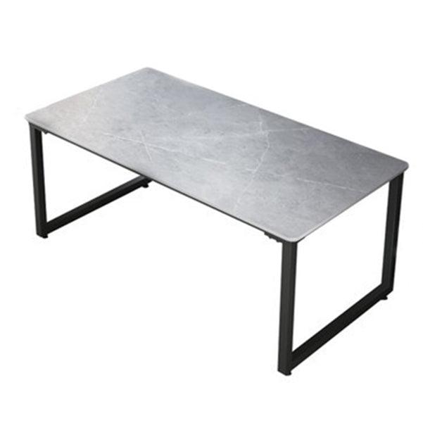 Modern Stone Office Desk 29.53" Tall Sled Base Writing Desk for Office