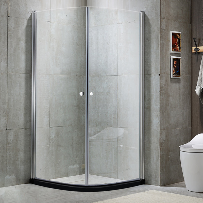 Corner Tempered Glass Shower Enclosure Semi-Frameless Neo-Round Shower Enclosure