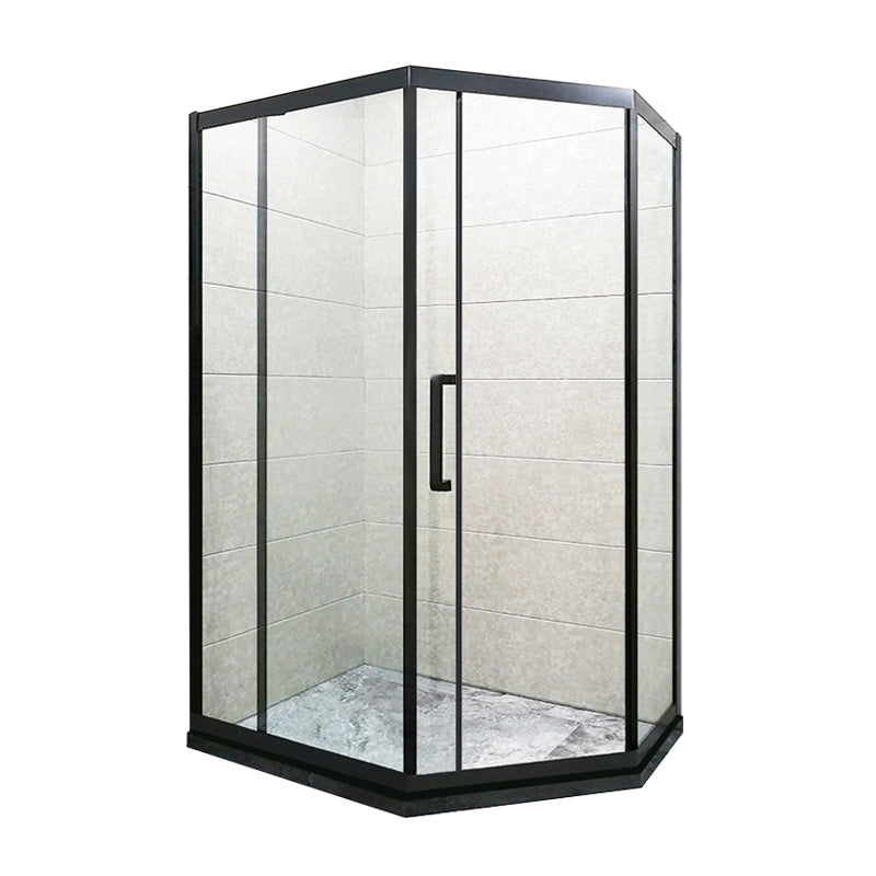 Corner Framed Shower Kit Neo-Angle Tempered Glass Shower Kit