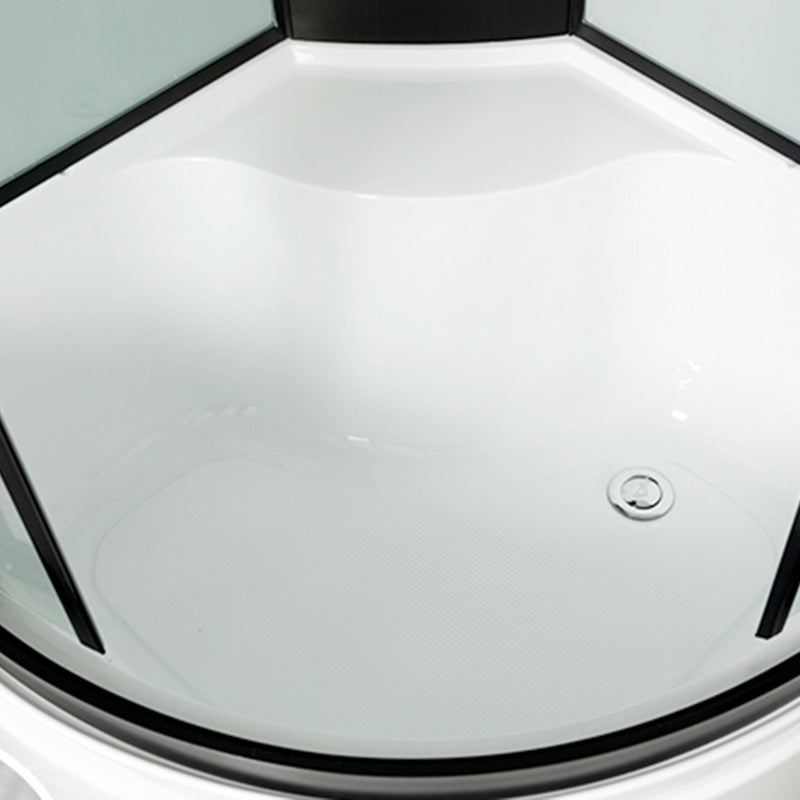 Round Tub & Shower Kit Double Sliding Tempered Glass Tub & Shower Kit