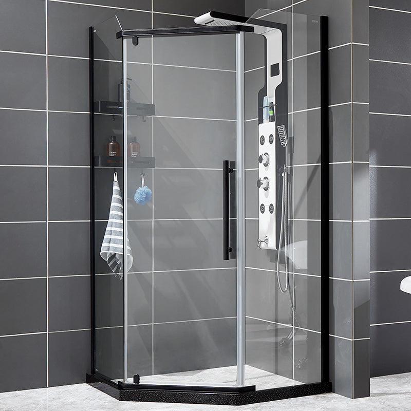 Neo-Angle Shower Kit Pivot Tempered Glass Corner Shower Kit with Fixed Panel