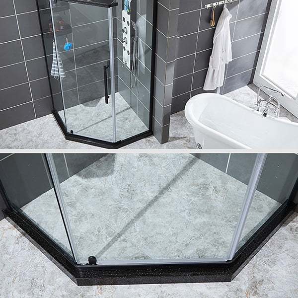 Neo-Angle Shower Kit Pivot Tempered Glass Corner Shower Kit with Fixed Panel