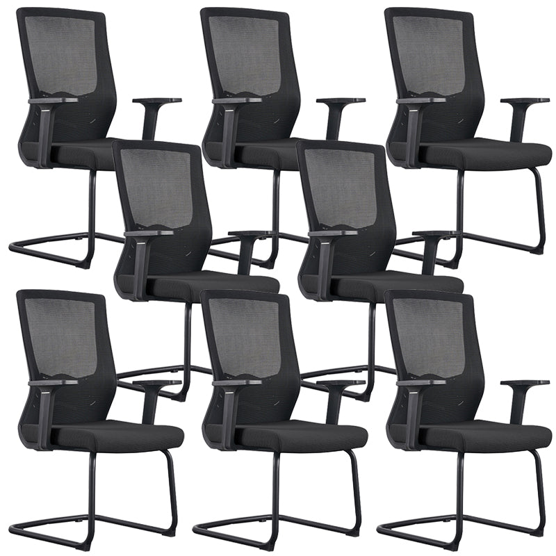 Contemporary Chrome Frame Arm Chair High Back Office Desk Chair