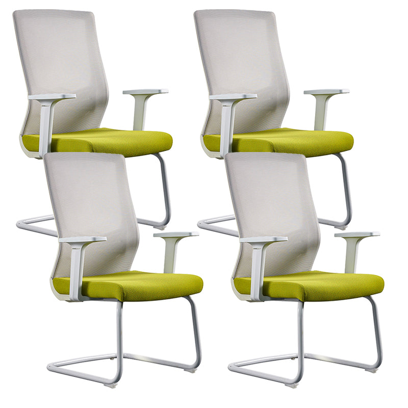 Contemporary Arm Chair No Wheels with Breathable AirGrid Seat and Back Desk Chair