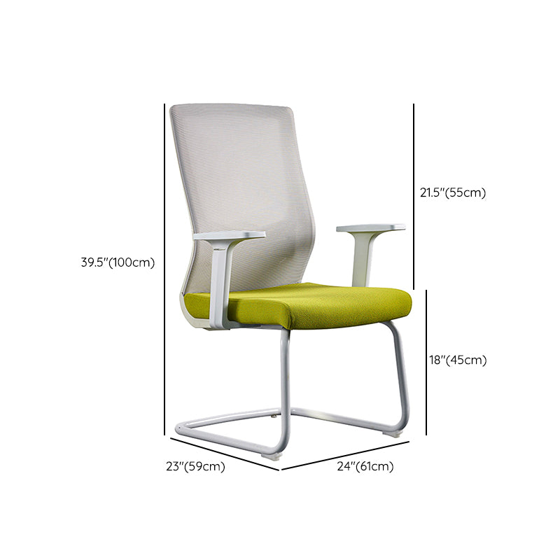 Contemporary Arm Chair No Wheels with Breathable AirGrid Seat and Back Desk Chair