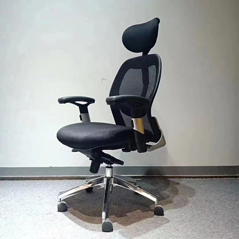 Black Contemporary Desk Chair Breathable AirGrid Office Chair