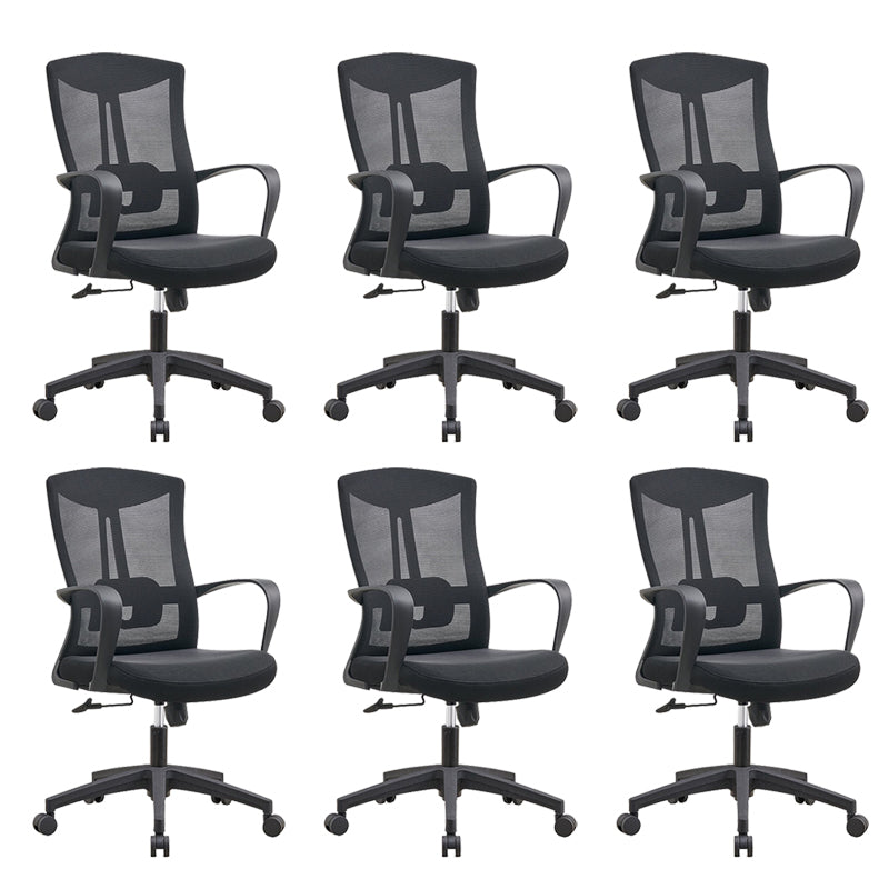 Modern Breathable AirGrid Swivel Chair Microfiber Conference Mid Back Chair