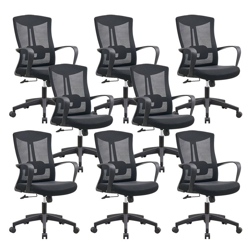 Modern Breathable AirGrid Swivel Chair Microfiber Conference Mid Back Chair