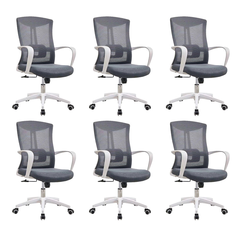 Modern Breathable AirGrid Swivel Chair Microfiber Conference Mid Back Chair