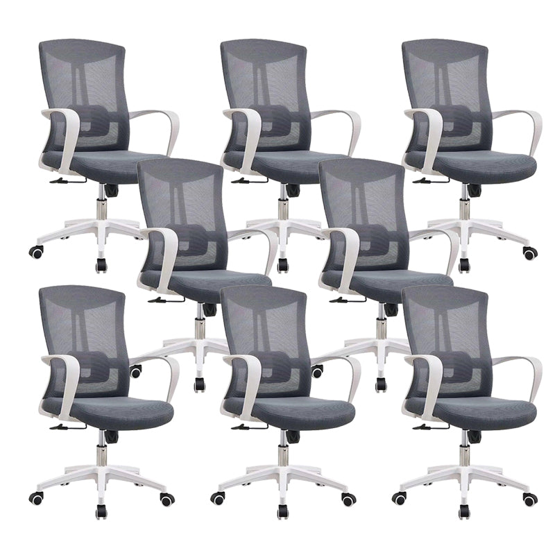 Modern Breathable AirGrid Swivel Chair Microfiber Conference Mid Back Chair