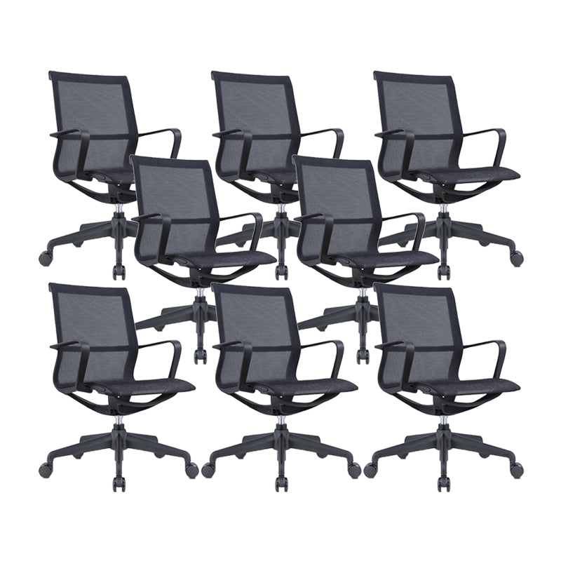 Modern Fixed Arm Conference Chair Office Ergonomic Mesh Task Chair