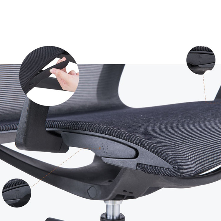 Modern Fixed Arm Conference Chair Office Ergonomic Mesh Task Chair