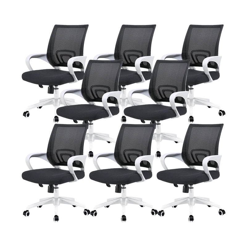 Contemporary Swivel Office Chair Microfiber Desk Mid Back Chair