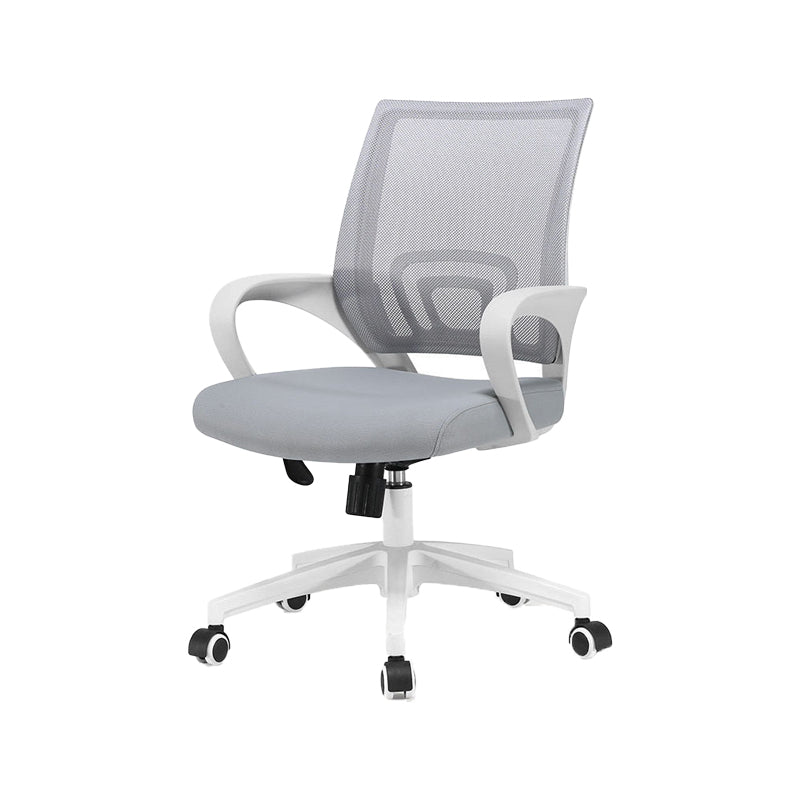 Contemporary Swivel Office Chair Microfiber Desk Mid Back Chair