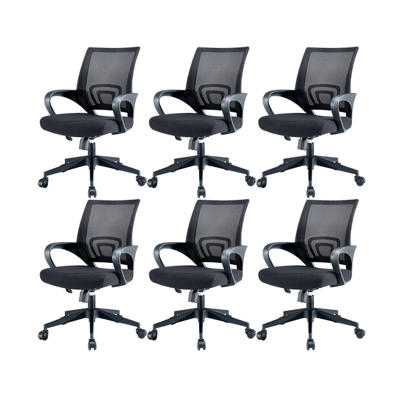 Contemporary Swivel Office Chair Microfiber Desk Mid Back Chair