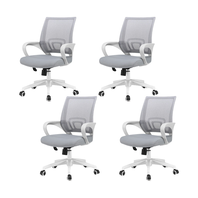 Contemporary Swivel Office Chair Microfiber Desk Mid Back Chair