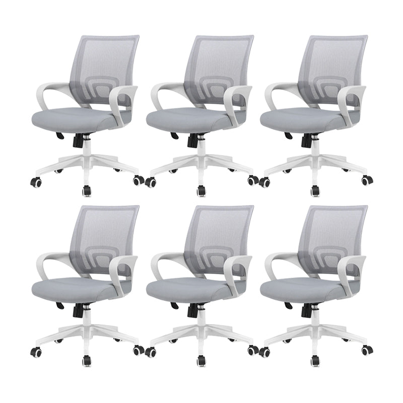 Contemporary Swivel Office Chair Microfiber Desk Mid Back Chair