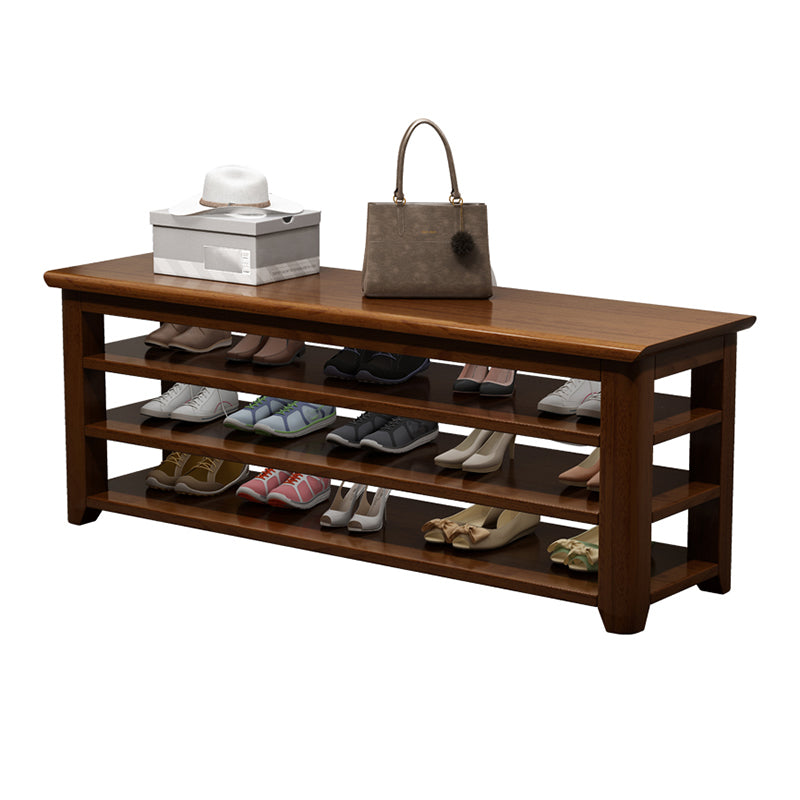 13.65-inch Width Modern Entryway Bench Solid Wood Seating Bench with Storage