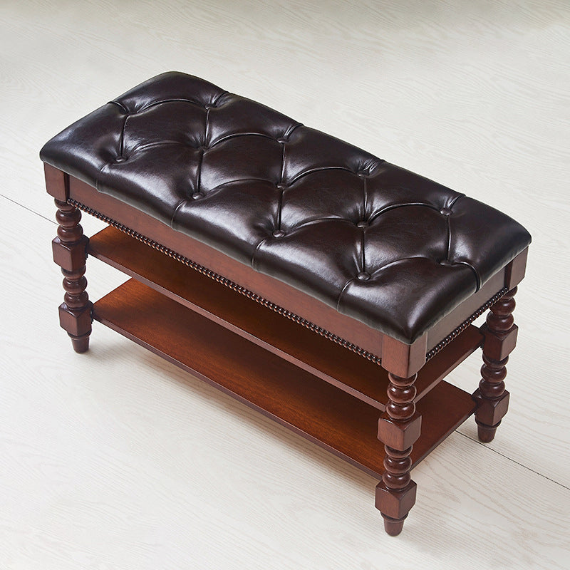 18.9" Wide Traditional Bench Cushioned Entryway and Bedroom Bench