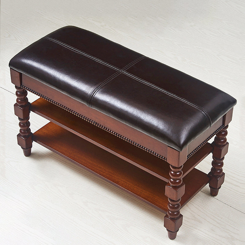 18.9" Wide Traditional Bench Cushioned Entryway and Bedroom Bench