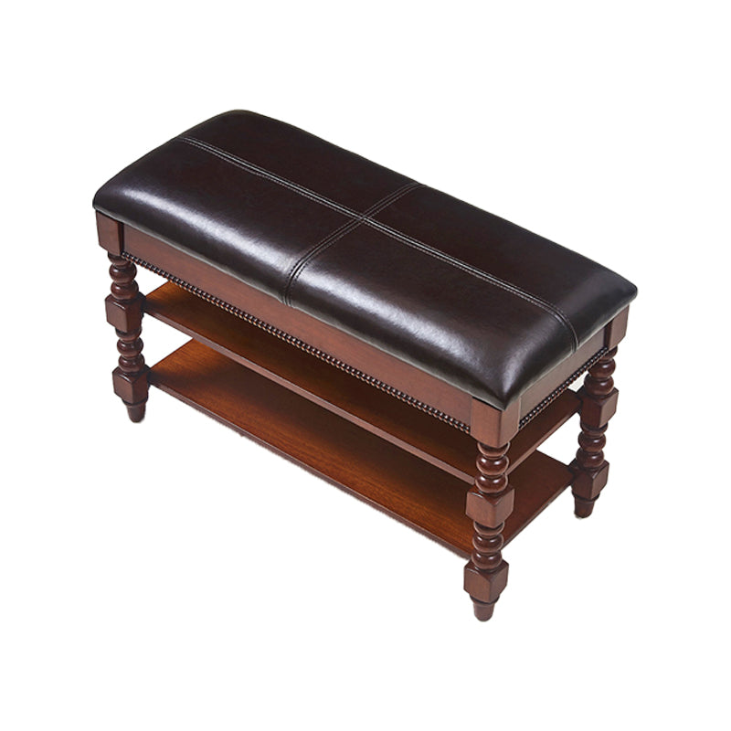 18.9" Wide Traditional Bench Cushioned Entryway and Bedroom Bench