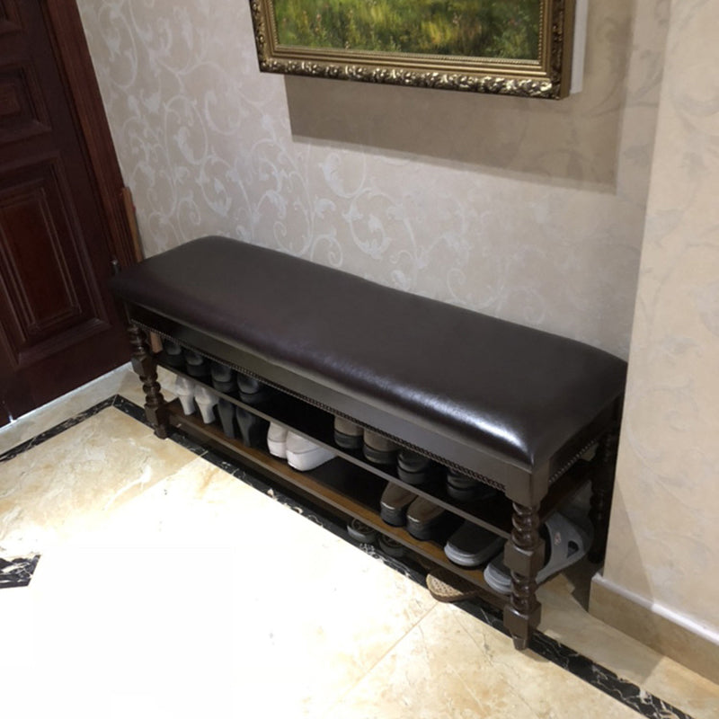 18.9" Wide Traditional Bench Cushioned Entryway and Bedroom Bench