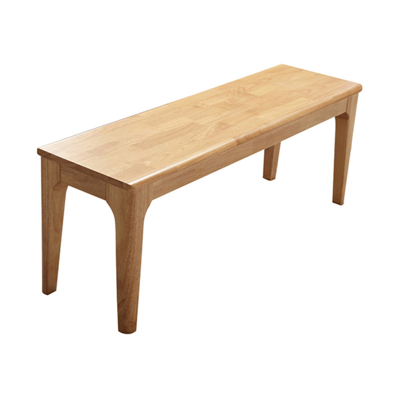 13.8" Wide Contemporary Seating Bench Solid Wood Rubberwood Bench