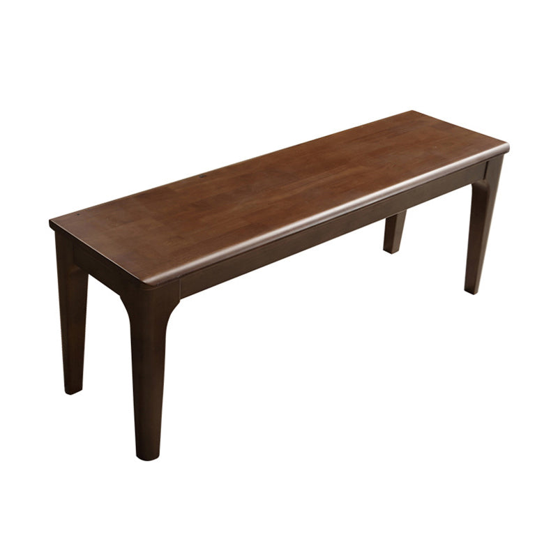 13.8" Wide Contemporary Seating Bench Solid Wood Rubberwood Bench