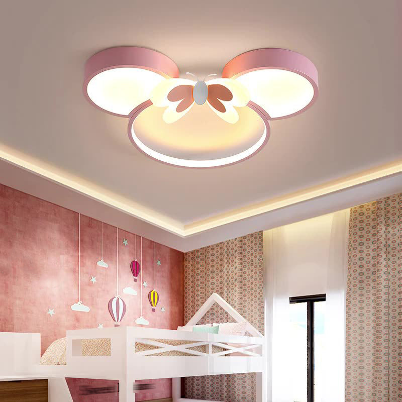 Nordic LED Ceiling Lamp Colorful Flush Mount Light Fixture for Kids' Room