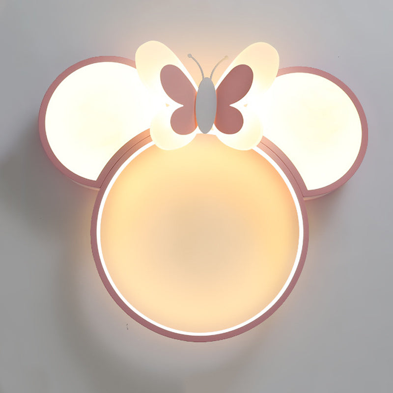 Nordic LED Ceiling Lamp Colorful Flush Mount Light Fixture for Kids' Room