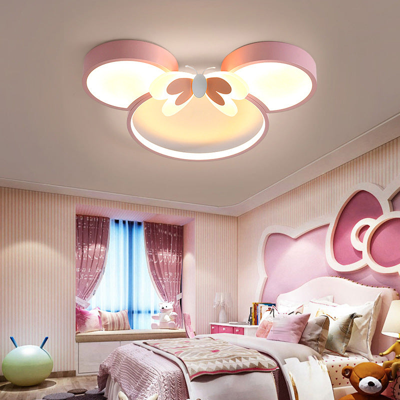 Nordic LED Ceiling Lamp Colorful Flush Mount Light Fixture for Kids' Room