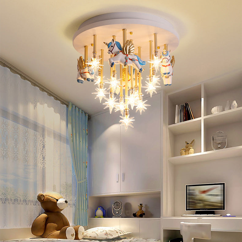 Nordic Ceiling Lamp Lovely Flush Mount Light Fixture for Kids' Room